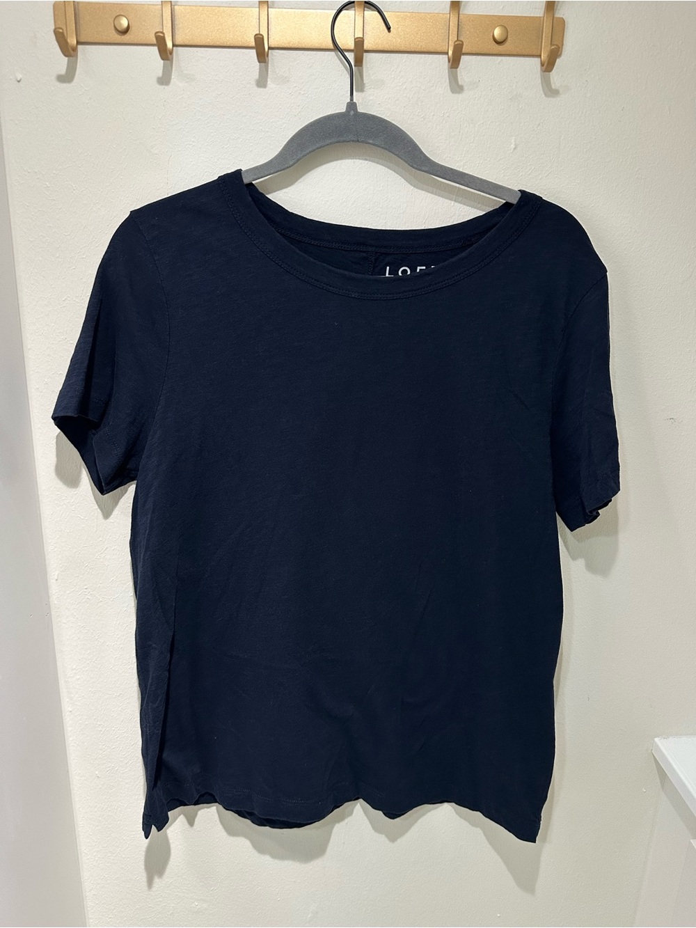 LOFT Navy Short Sleeve Crewneck Tee - Everyday Essential